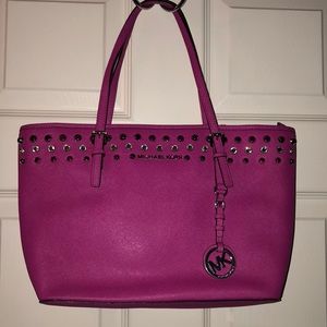 Pink studded Michael Kors purse-unique!